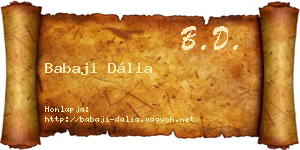 Babaji Dália névjegykártya